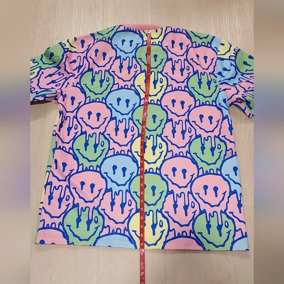 Vibrant Smiley Face Men's Tee - Picture 4 of 5